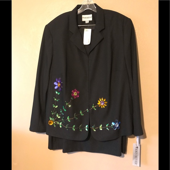 John Meyer elegant skirt suit size 22W polyester